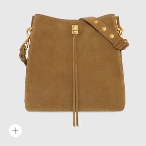 Rebecca Minkoff  Darren Gold Accent Rust Suede Crossbody/Shoulder Bag Pre owned